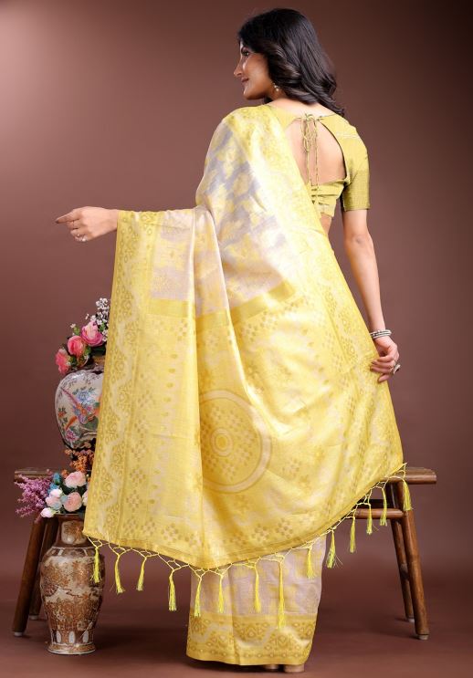 Sari en coton et lin Sari Indien