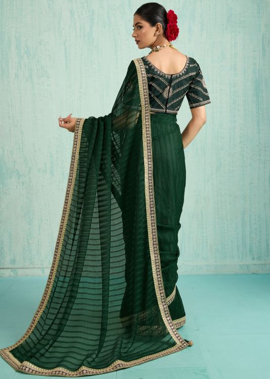 Sari en chiffon uni Sari Indien