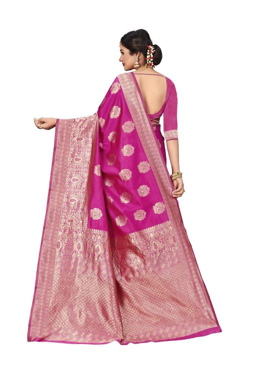 Sari en soie artificielle Sari Indien