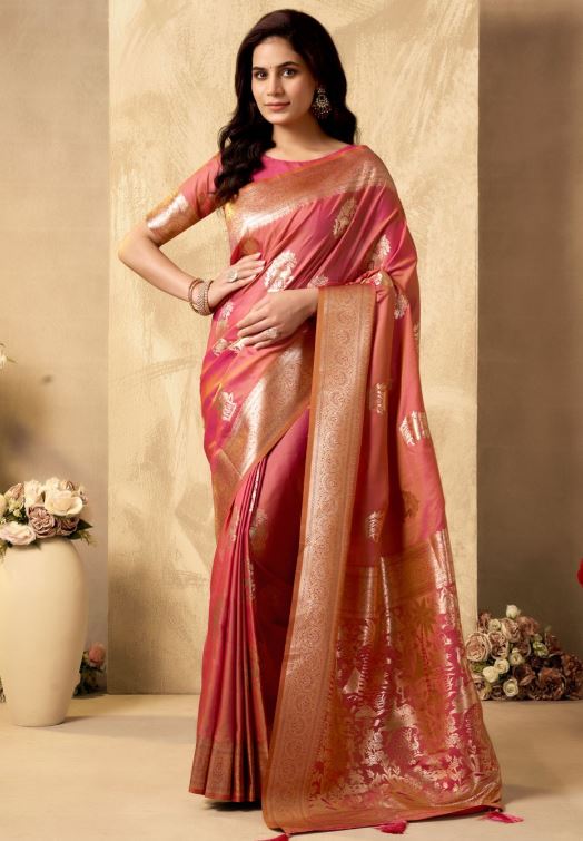 Sari en soie artificielle Sari Indien