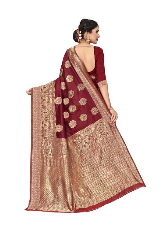 Sari en soie artificielle Sari Indien