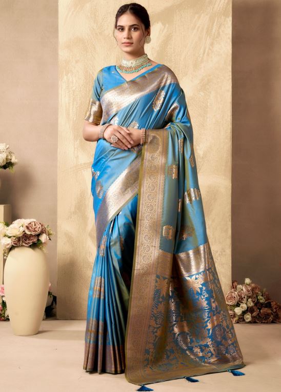 Sari en soie artificielle Sari Indien