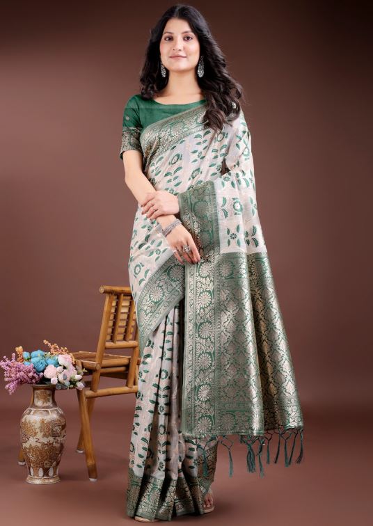 Sari en coton et lin Sari Indien