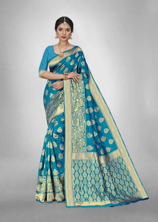 Sari en soie artificielle Sari Indien