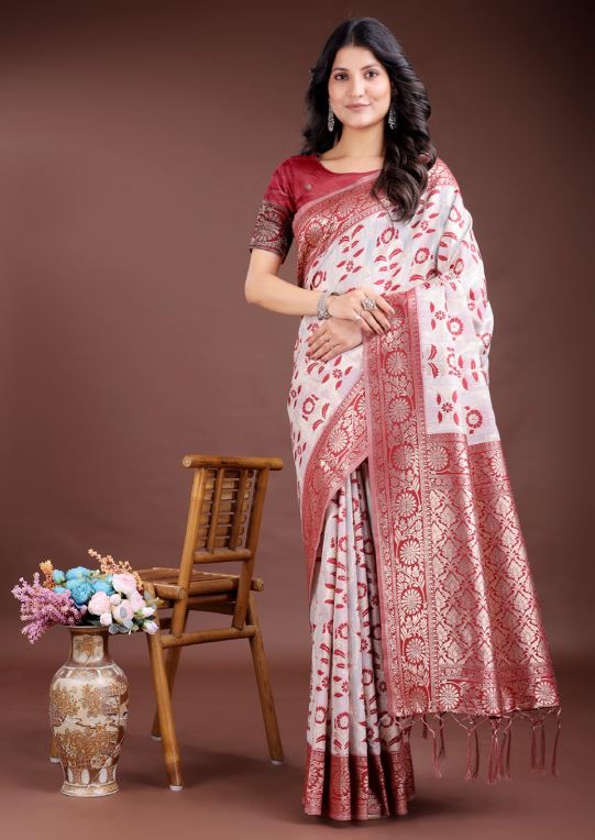 Sari en coton et lin Sari Indien