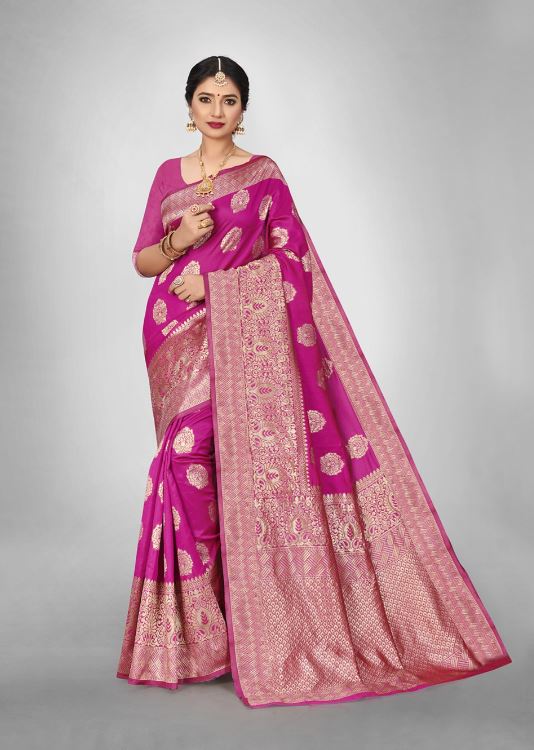 Sari en soie artificielle Sari Indien