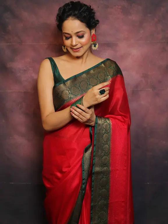 Sari uni en nylon semi-soie Sari Indien