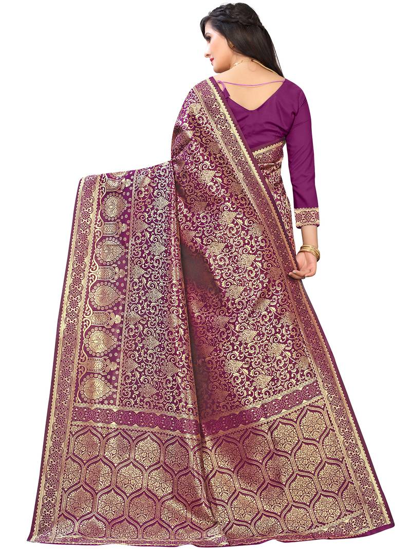 Sari en coton et soie Sari Indien