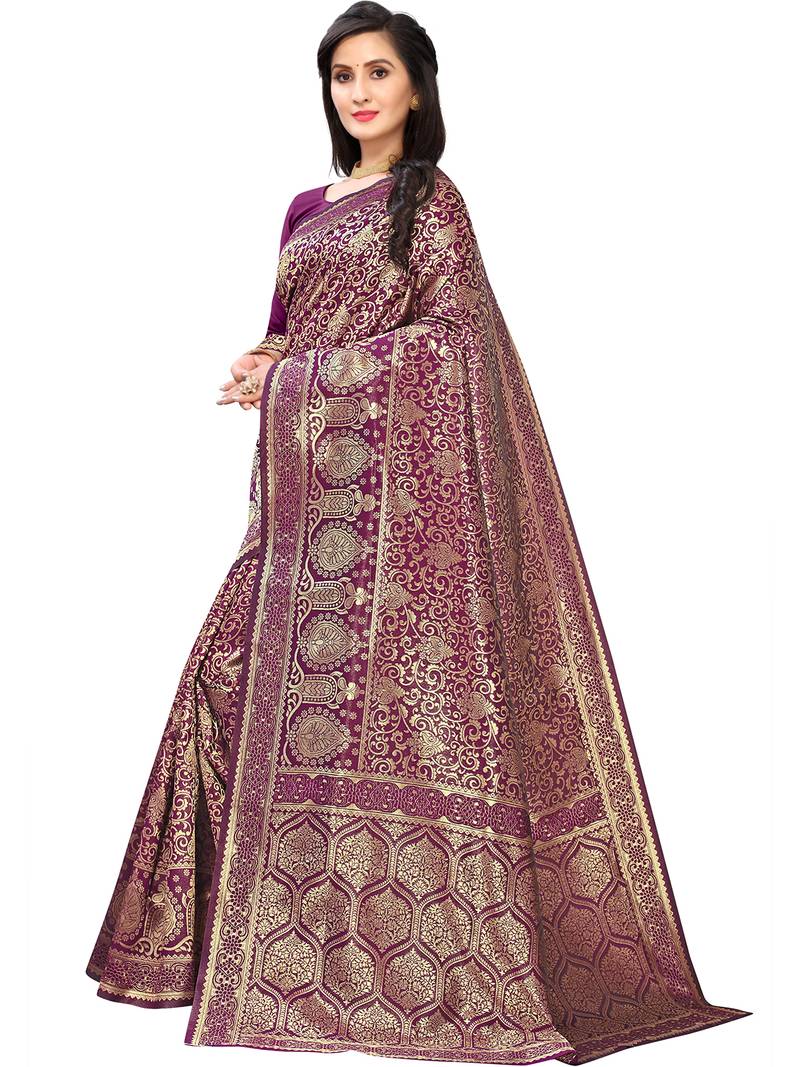 Sari en coton et soie Sari Indien